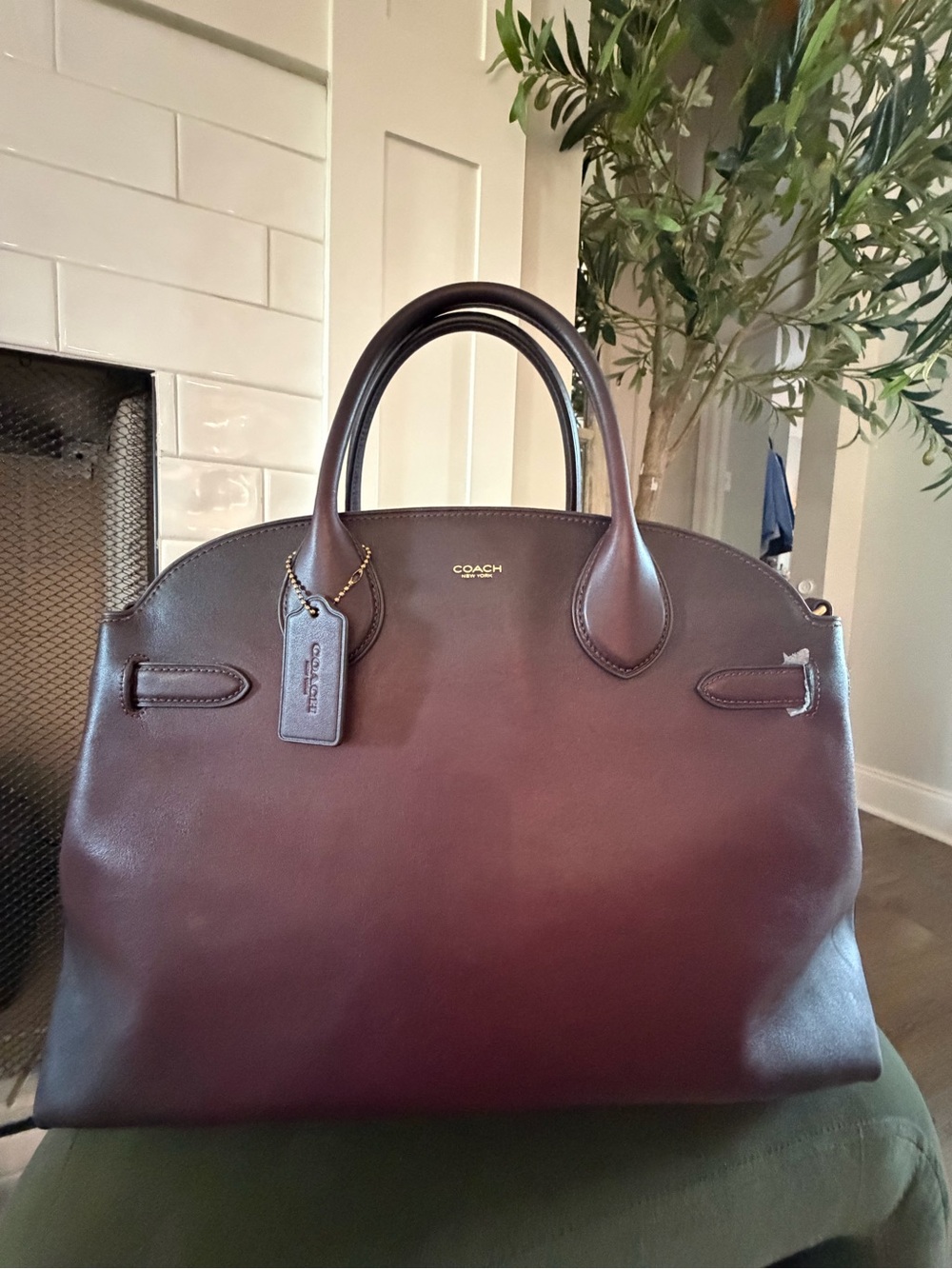 NEW COACH “Soft Empire Carryall Bag 40” MERLOT - Picture 12 of 16
